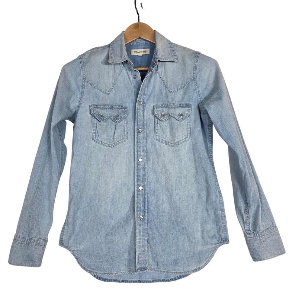 Madewell denim Snap button down long sleeves shirt